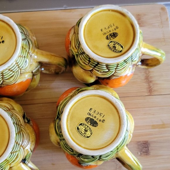 Inarco fruit basket with lid, platter, and four cups - Picture 4 of 8